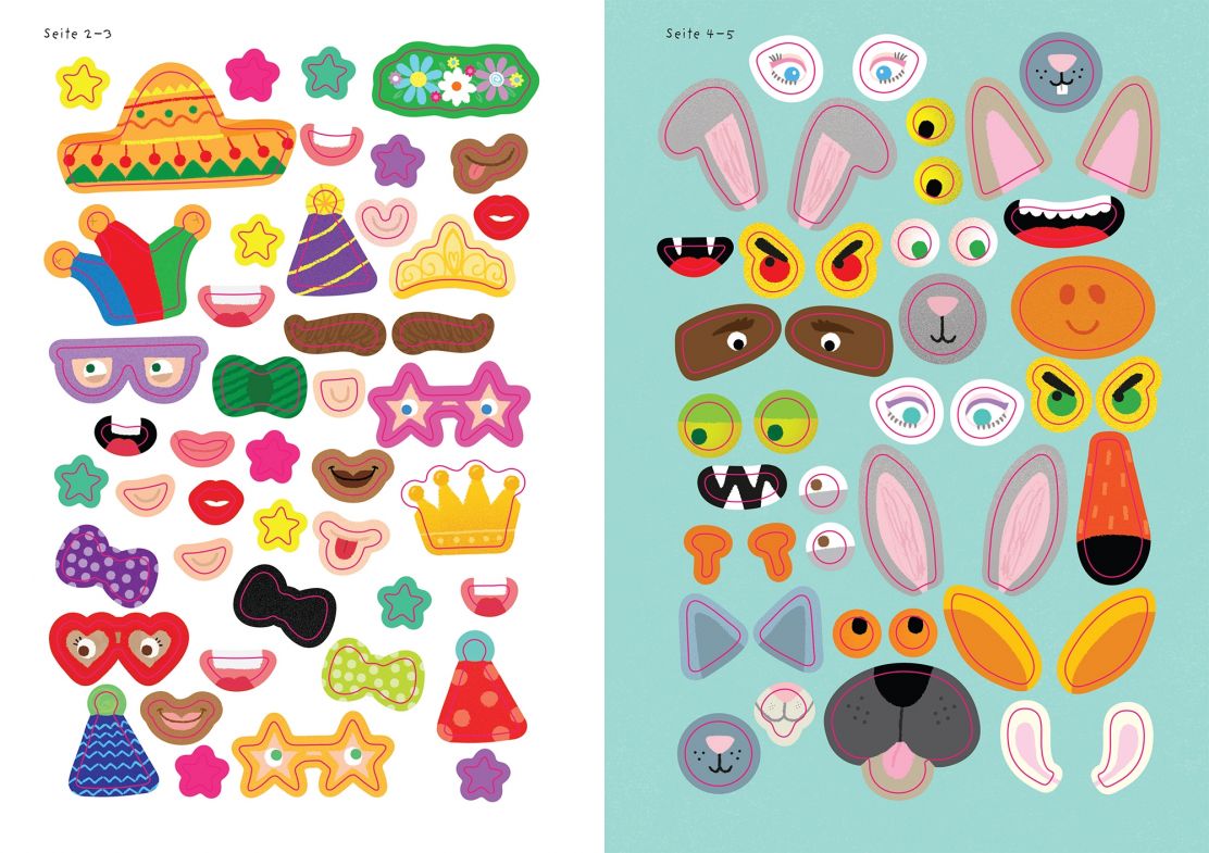 Usborne Mein Immer-wieder-Stickerbuch: Lustige Gesichter
