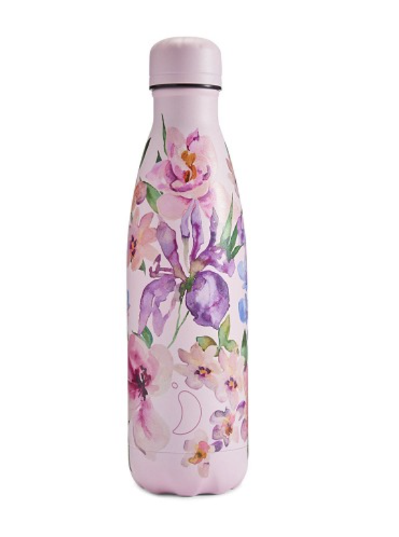 Chillys Edelstahl Thermos Flasche Sorbet Petals 500 ml - Wasserfarben Blumen