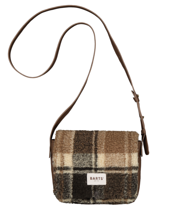 Barts Bugbane Shoulderbag/Schultertasche Kunstfell - Dark Braun - Kariert