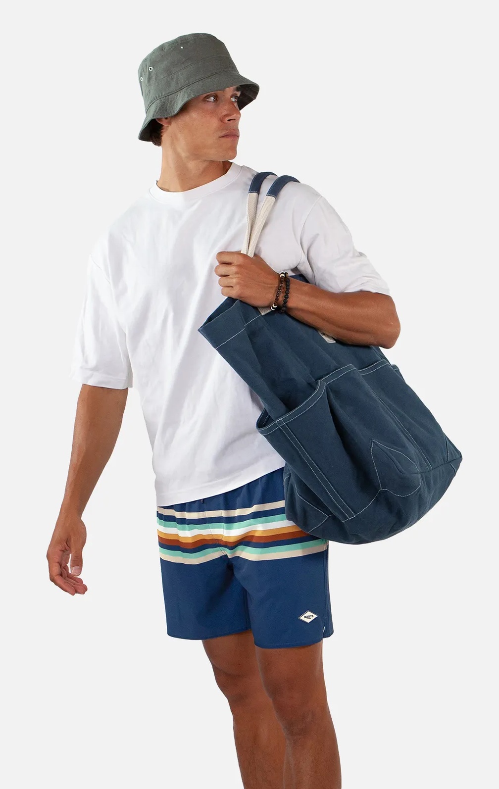 Barts Jondi Tasche - X-Large Baumwolle Canvas Beach Tote in Navy Blau Barts Jondi Tasche - X-Large Baumwolle Canvas Beach Tote in Navy Blau