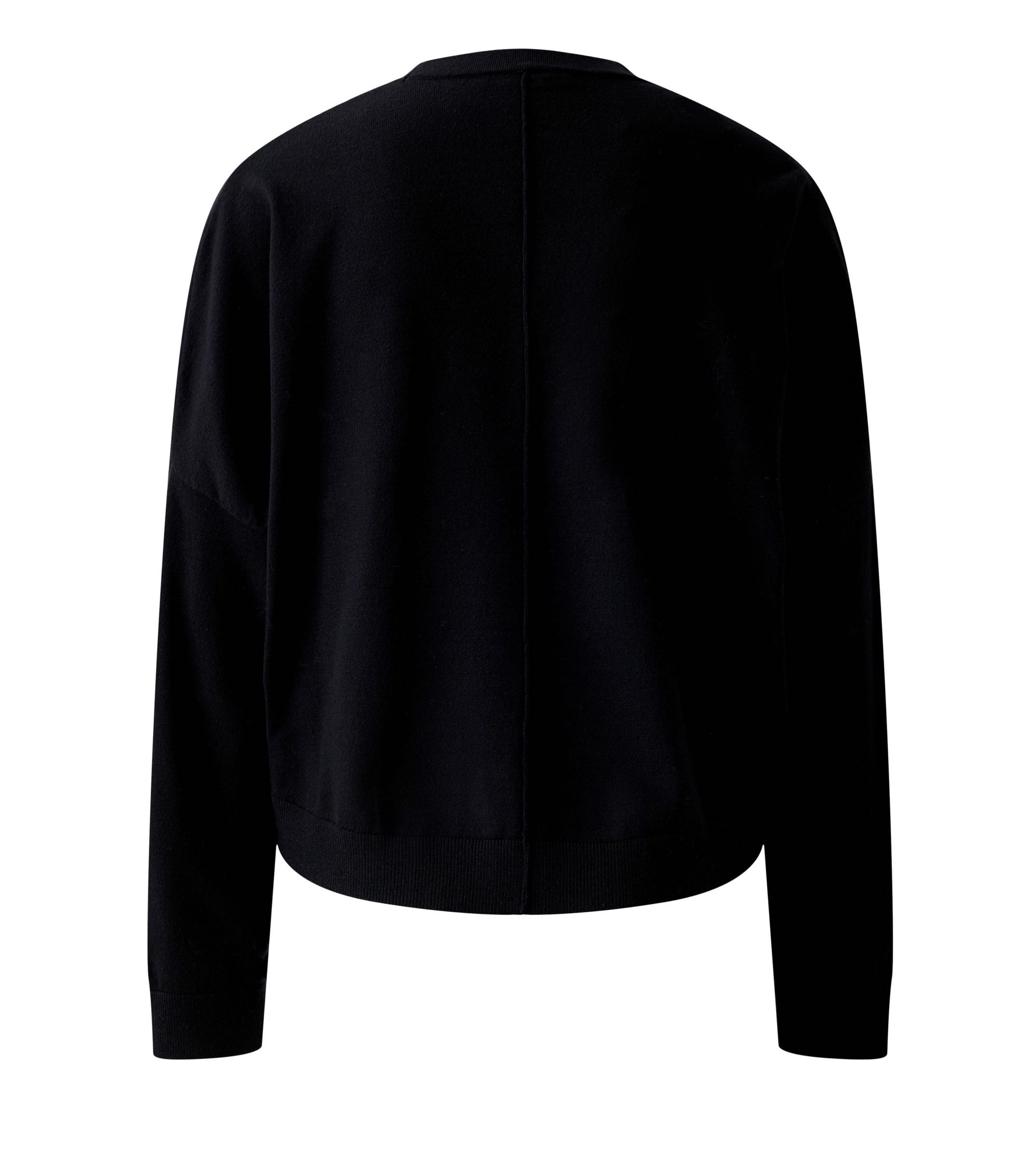 MIss Lagotte Strickjacke mit V-Ausschnitt - Schwarz