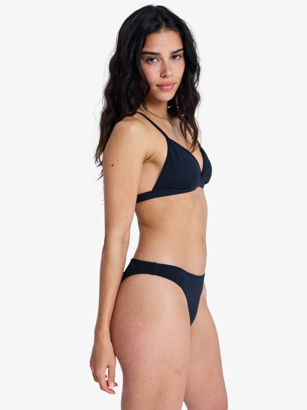 Roxy Solid Essentials - Bikinihose in Schwarz mit klassischer Bedeckung für Frauen 