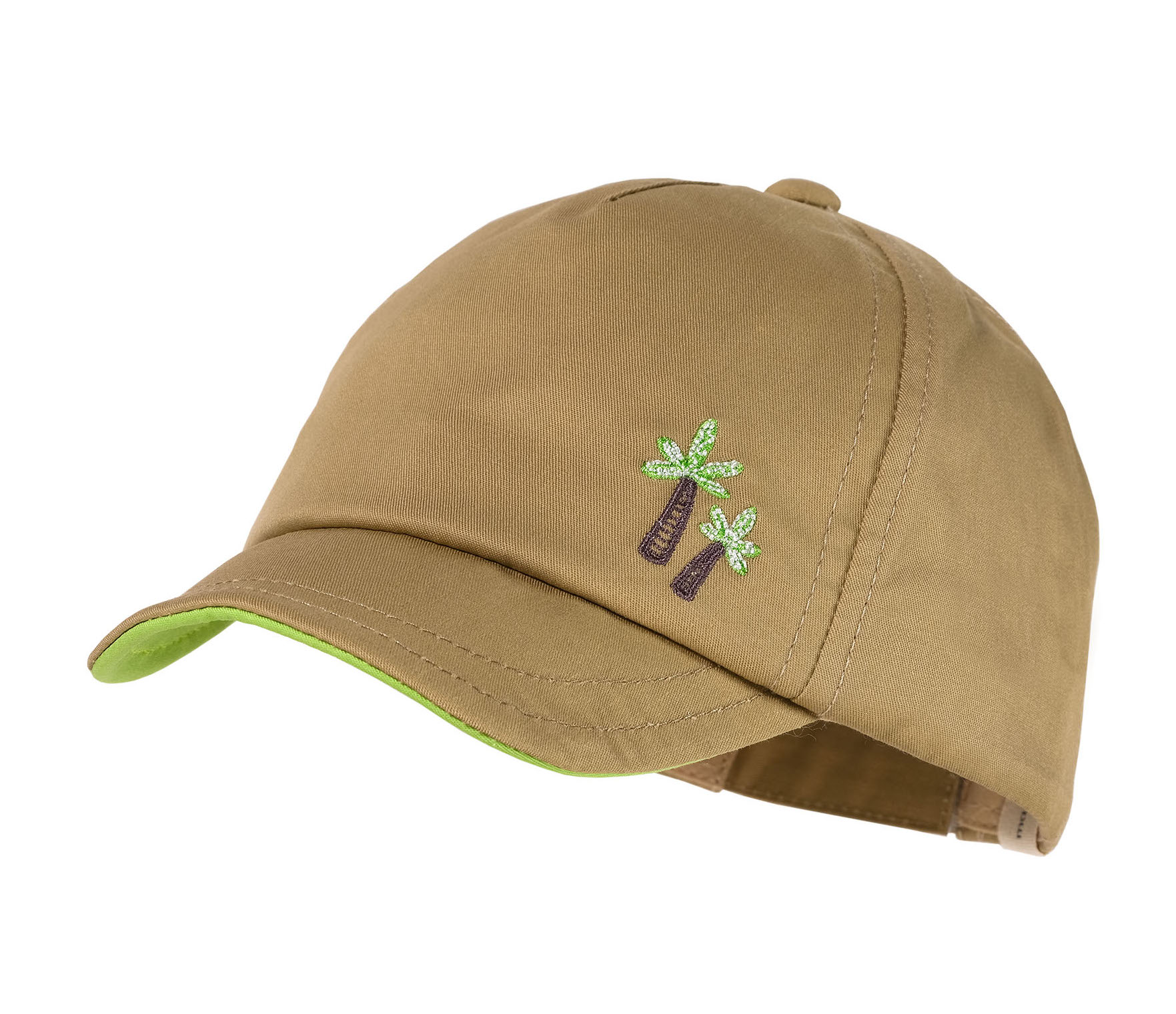 Maximo Baby Cap in Oliv mit Palmen Gestickt