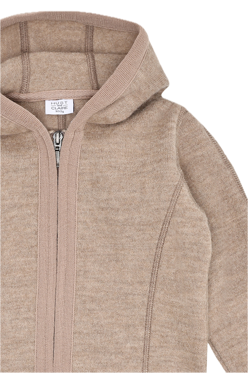 Hust & Claire Ebba Wollwalk Jacke mit Kapuze - Boiled Wool Hooded Jacket in Biscuit Beige Hust & Claire Ebba Wollwalk Jacke mit Kapuze - Boiled Wool Hooded Jacket in Biscuit Beige
