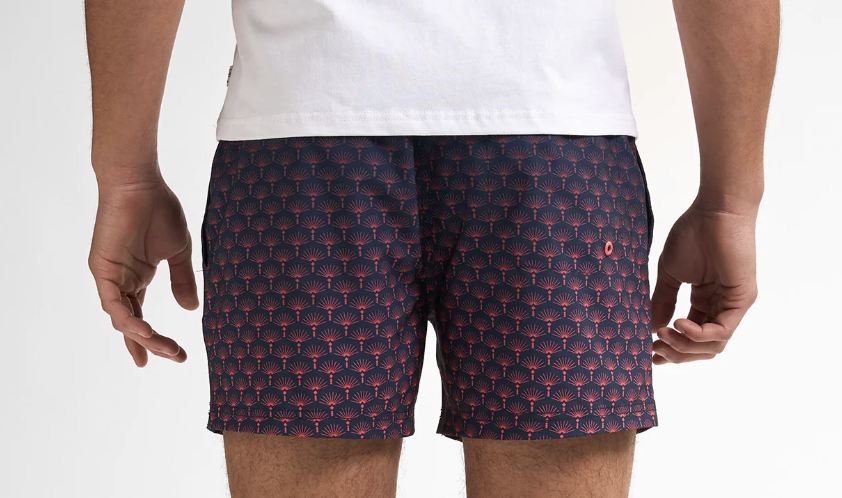 Petrol Industries Herren Badehose in Navy mit allover Palmen in Rot Petrol Industries Herren Badehose in Navy mit allover Palmen in Rot