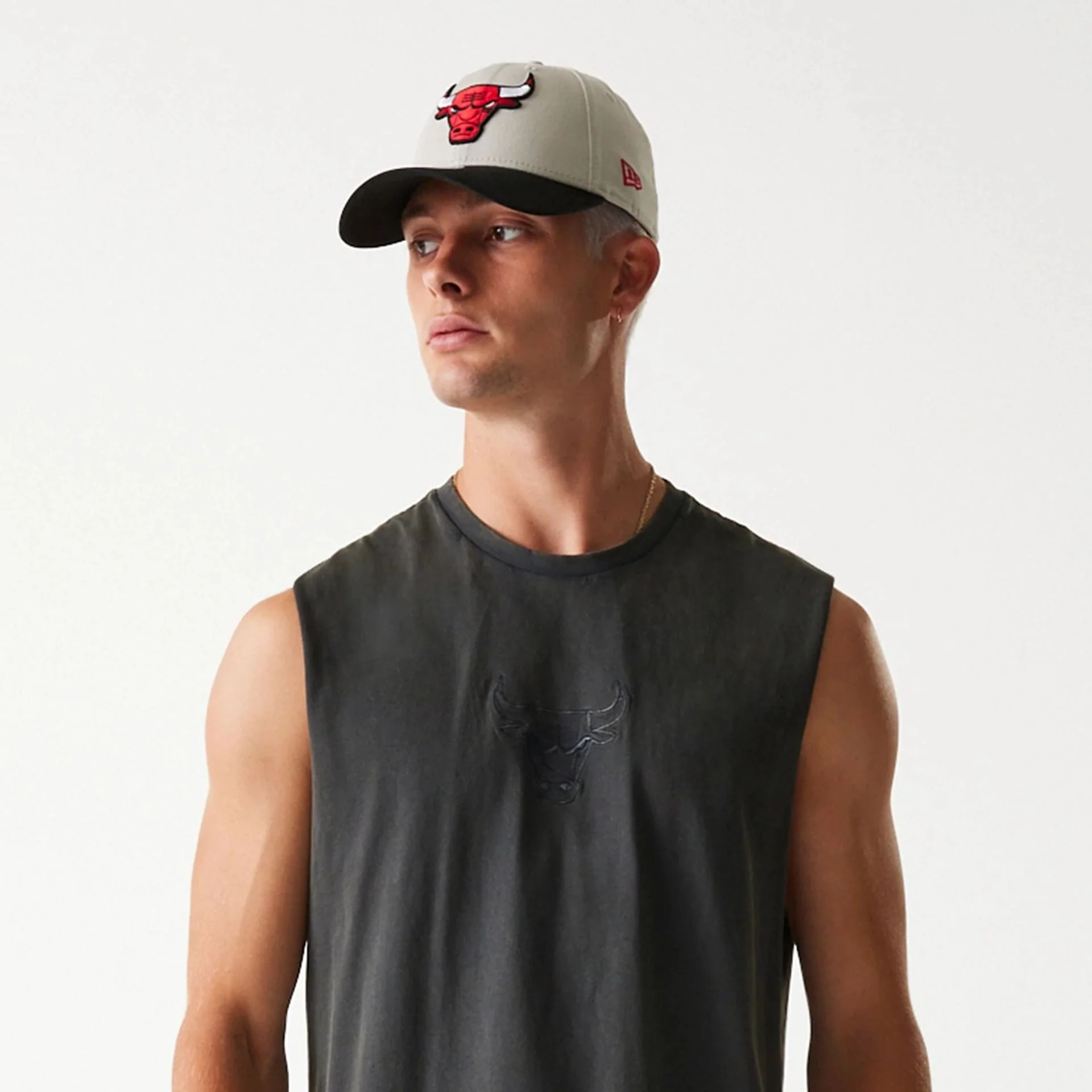 New Era Tank T-Shirt Graues Chicago Bulls NBA Washed Tanktop