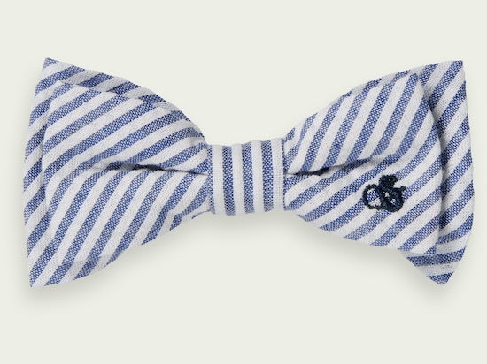 Scotch & Soda Seersucker-Fliege für Kinder mit Clipverschluss in Blau