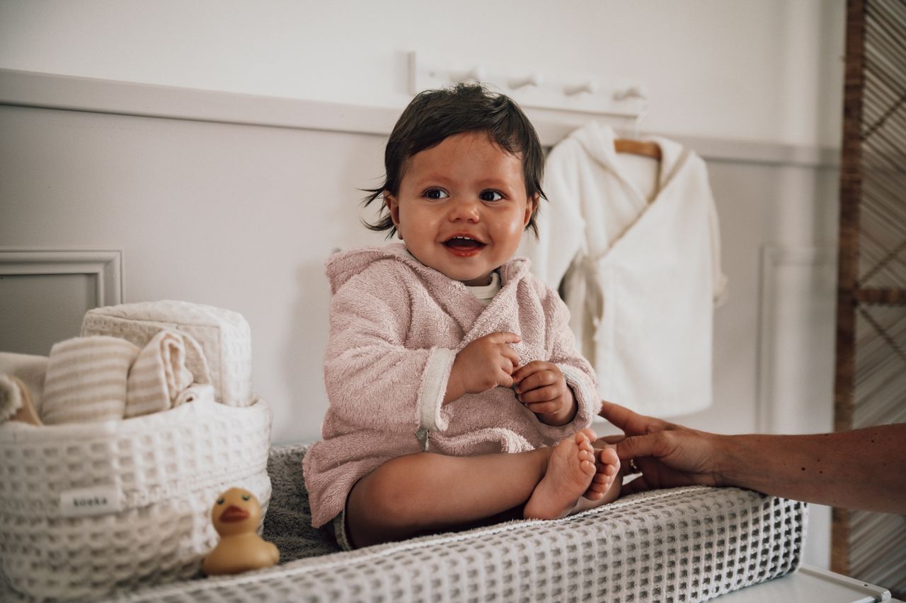 Koeka Baby Bademantel Blush/zart Rosa