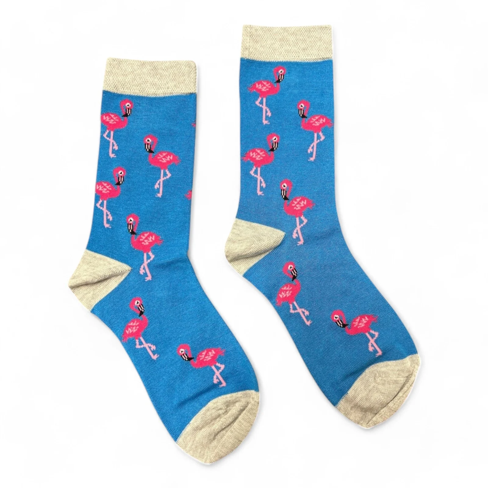 Jess & Lou Bambussocken Socken in Blau - Flamingos Jess & Lou Bambussocken Socken in Blau - Flamingos
