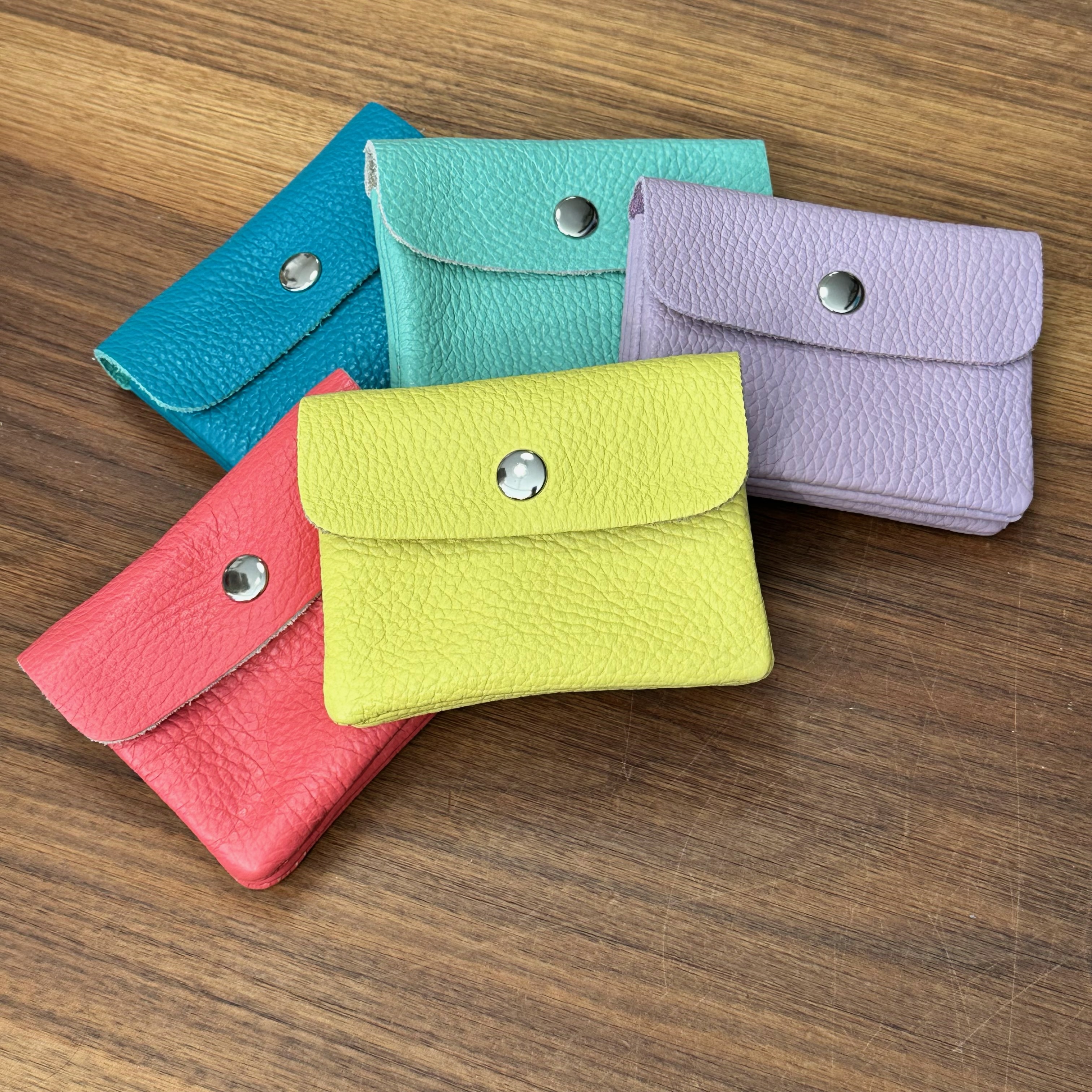 BFF Soft Leder Geldbeutel in Cyan - Klein