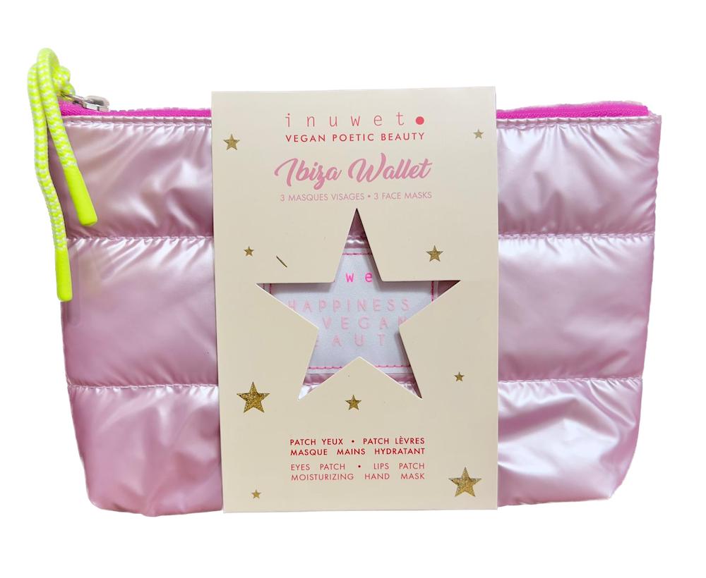 inuwet Ibiza Kosmetik Tasche mit Gesichtsmaske, Augenmaske und Augen Patches