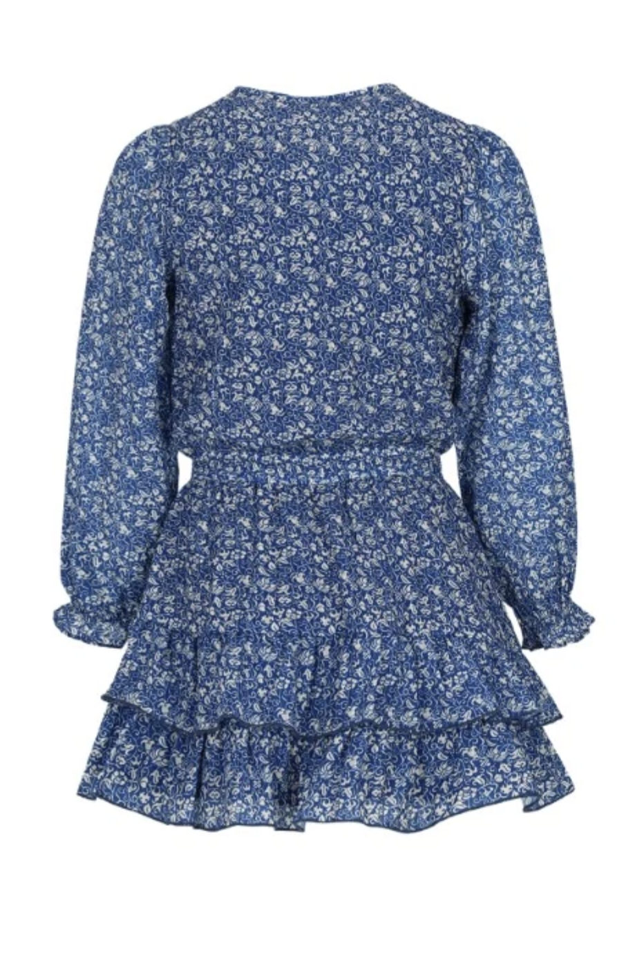 NONO Miggy Kleid Japanisches Blumenmuster AOP - Intensives Blau