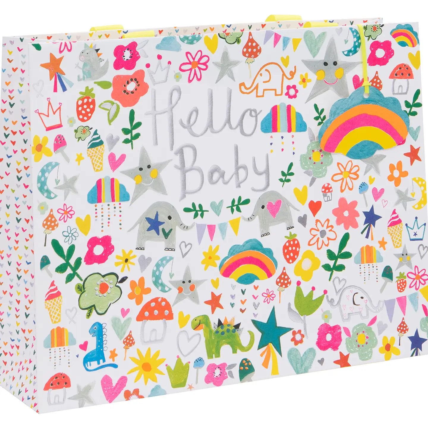 Glick Geschenktasche mit Neon Farben Medium - Hello Baby Glick Geschenktasche mit Neon Farben Medium - Hello Baby