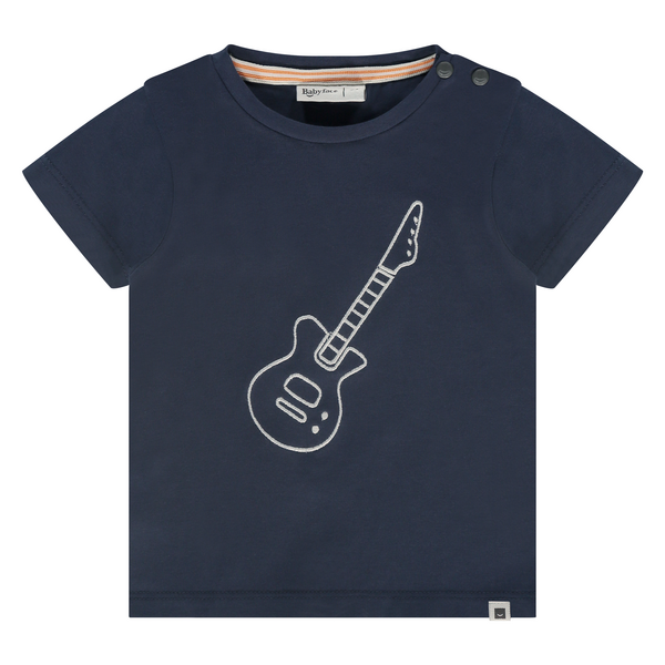 NWB24127615-Babyface-T-Shirt-Navy-Guitare Babyface Baby Jungs T-Shirt in Navy - Guitare