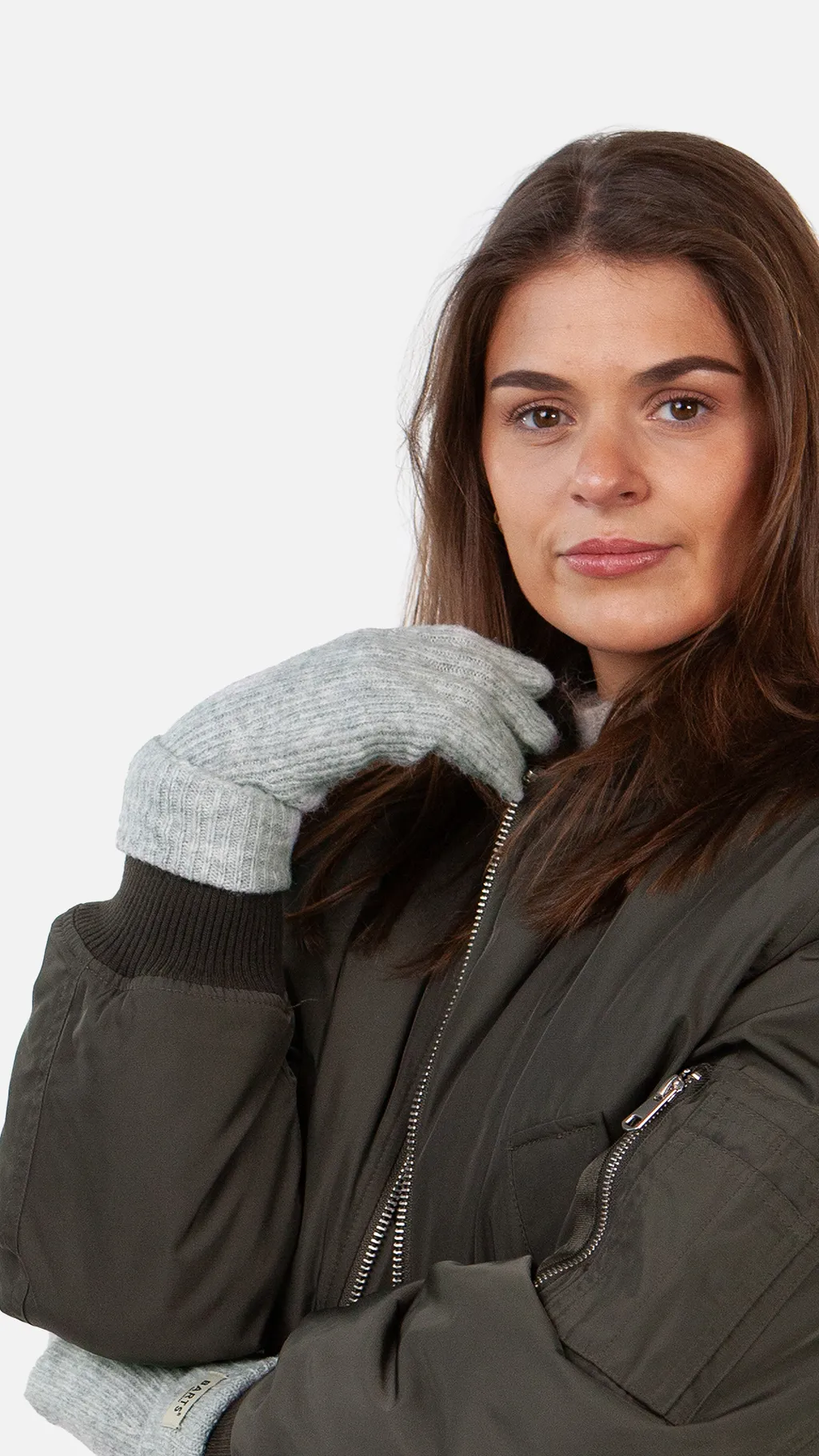 Barts Darty Gloves Strick Handschuhe in Grau Barts Darty Gloves Strick Handschuhe in Grau