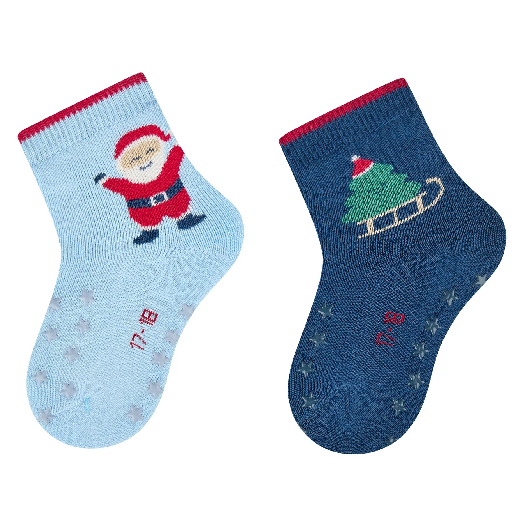 Sterntaler ABS-Socken Stoppersocken Doppelpack 2er Pack Santa und Tannenbaum Sterntaler ABS-Socken Stoppersocken Doppelpack 2er Pack Santa und Tannenbaum