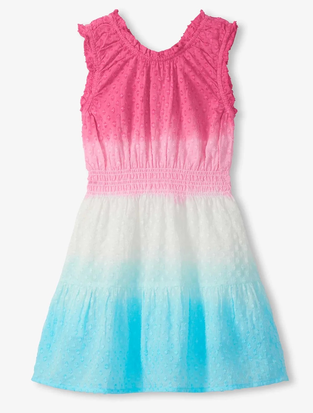 Hatley Summer Garden Dip Dye Sommerkleid mit Farbverlauf - Pink bis Blau