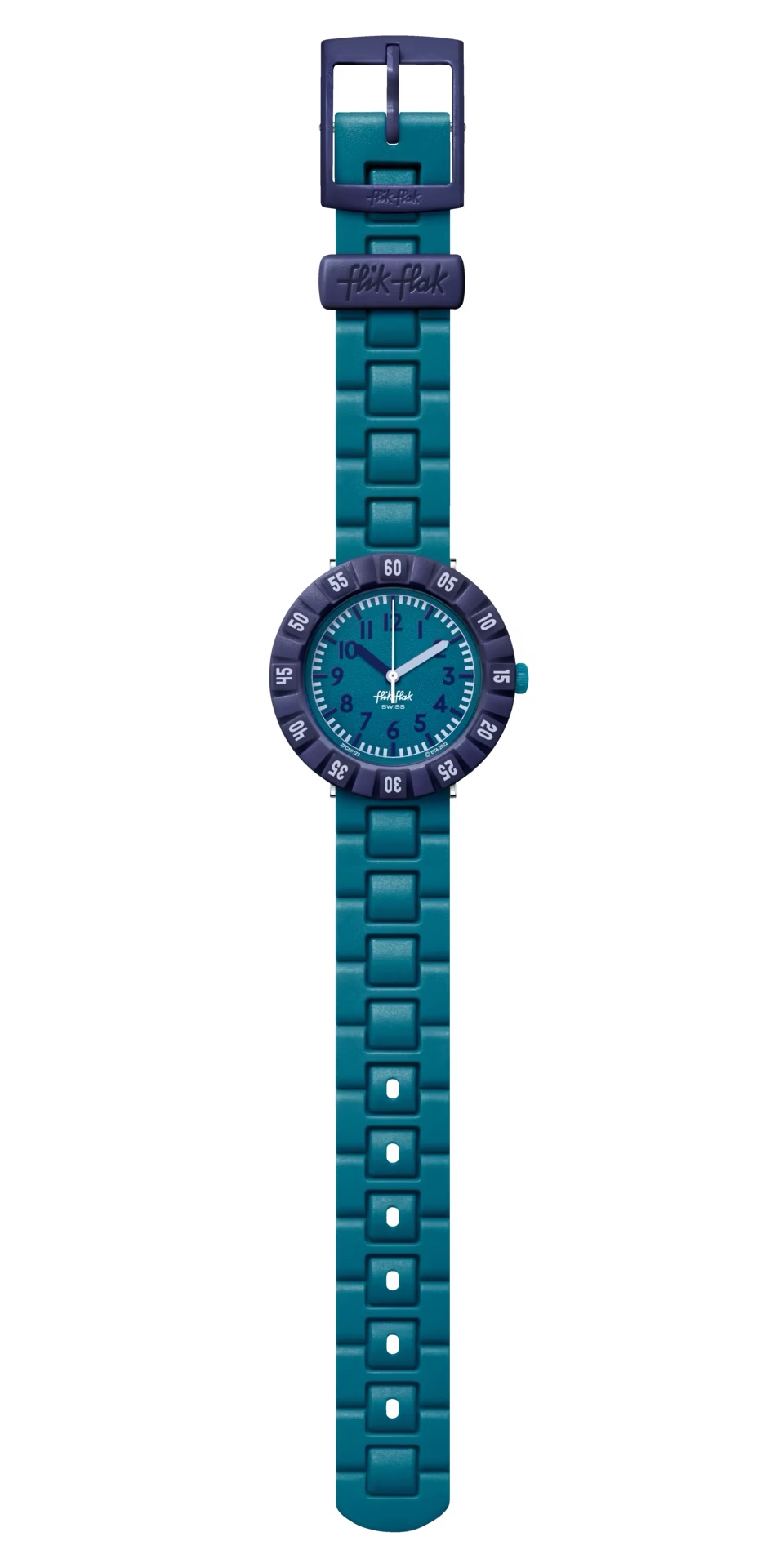 ZFCSP122_fa000_er002 Flik Flak Uhr Kinderuhr - LEVEL TEAL- Petrol mit Blau