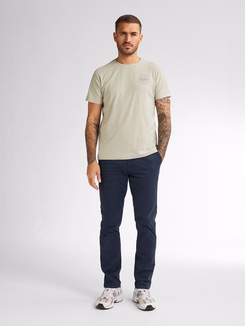 Petrol Industries Herren Chinohose Seafoamstone in Navy Dunkelblau