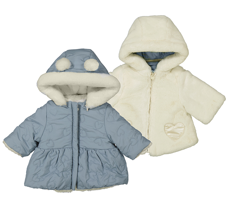 Mayoral Wendbare Baby Jacke Blau & Creme