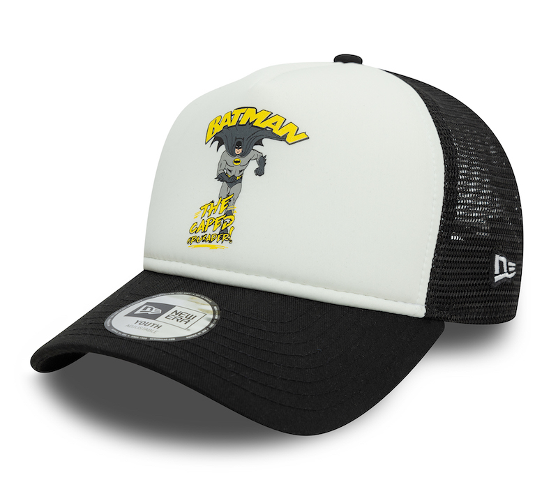 New Era Batman DC Black White 9Forty Youth Adjustable Trucker Cap New Era Batman DC Black White 9Forty Youth Adjustable Trucker Cap