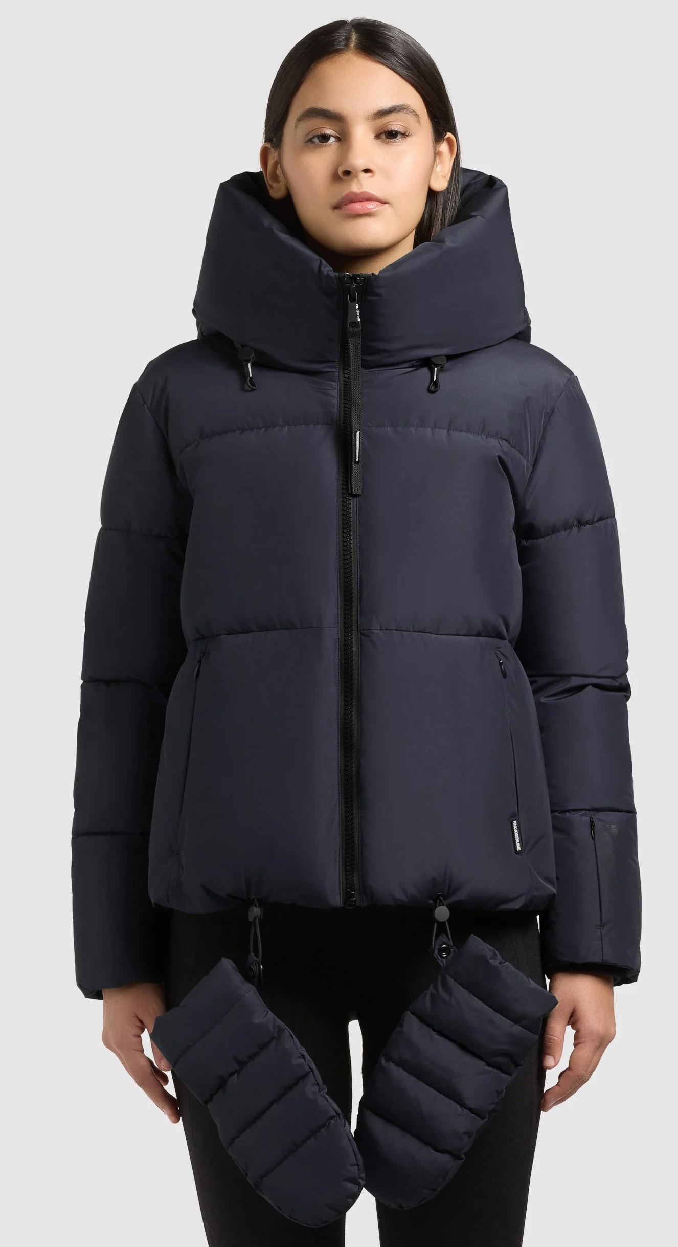 Khujo Damen Steppjacke Audrey Blue Nights mit Handschuhen