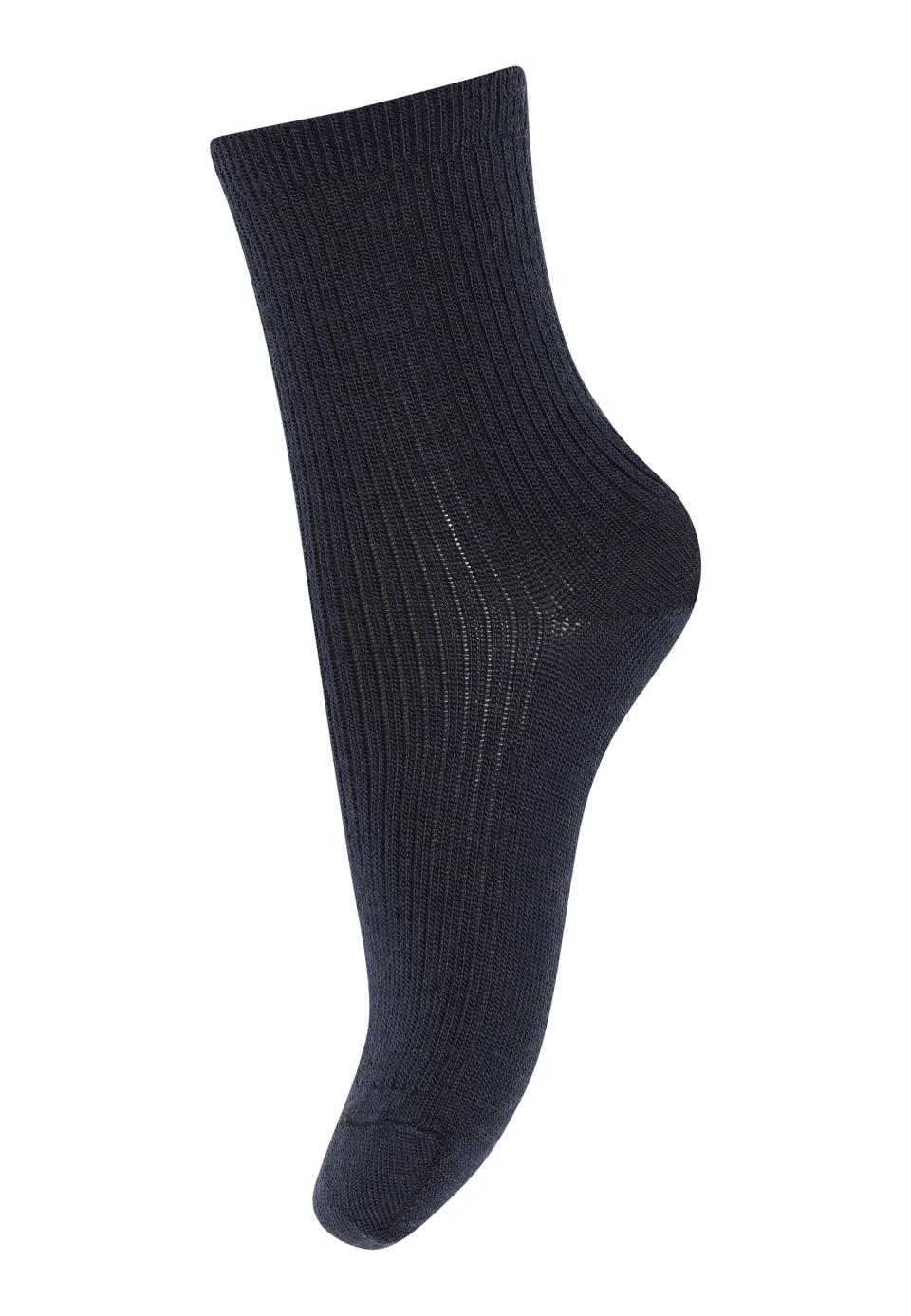10_59056_0_807 MP Denmark Marley Superwash Wolle Socken in Navy Gerippt
