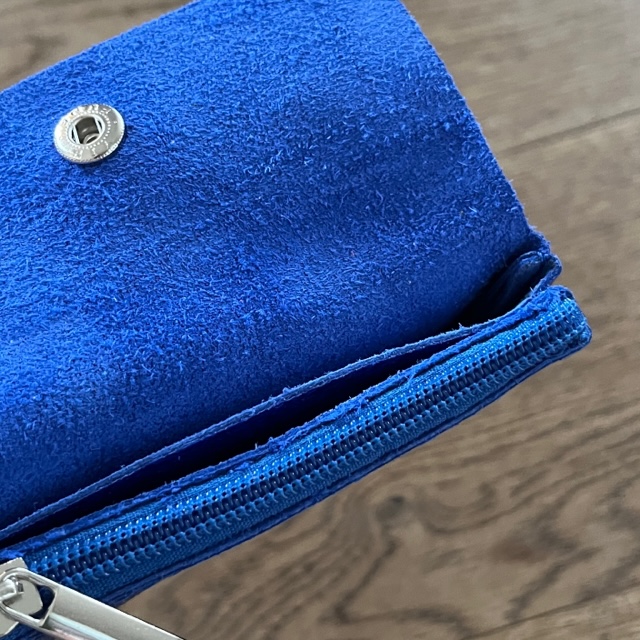 IMG_2486 BFF Soft Leder Glitzer Geldbeutel in Royalblau Glam - Klein