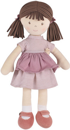 8565023_b Tikiri Bonikka Puppe Brooke Brünette mit Streifen Shirt - 38cm