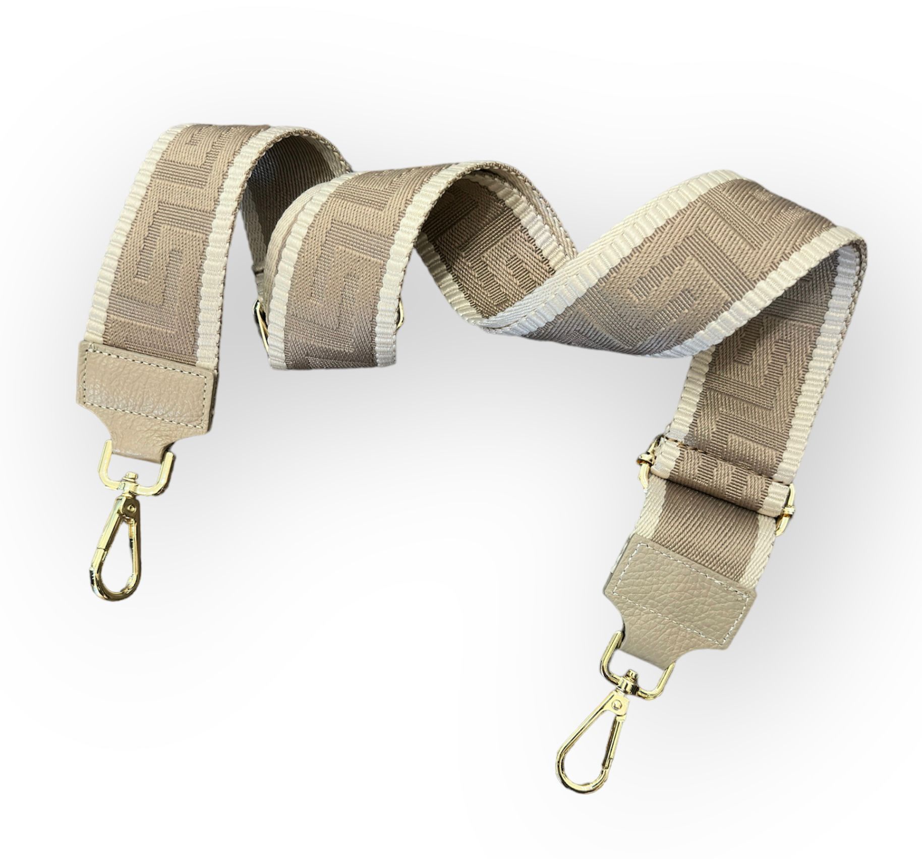 BFF Crossbody Schulterriemen / Taschengurt mit Gold Schnale - Beige & Creme
