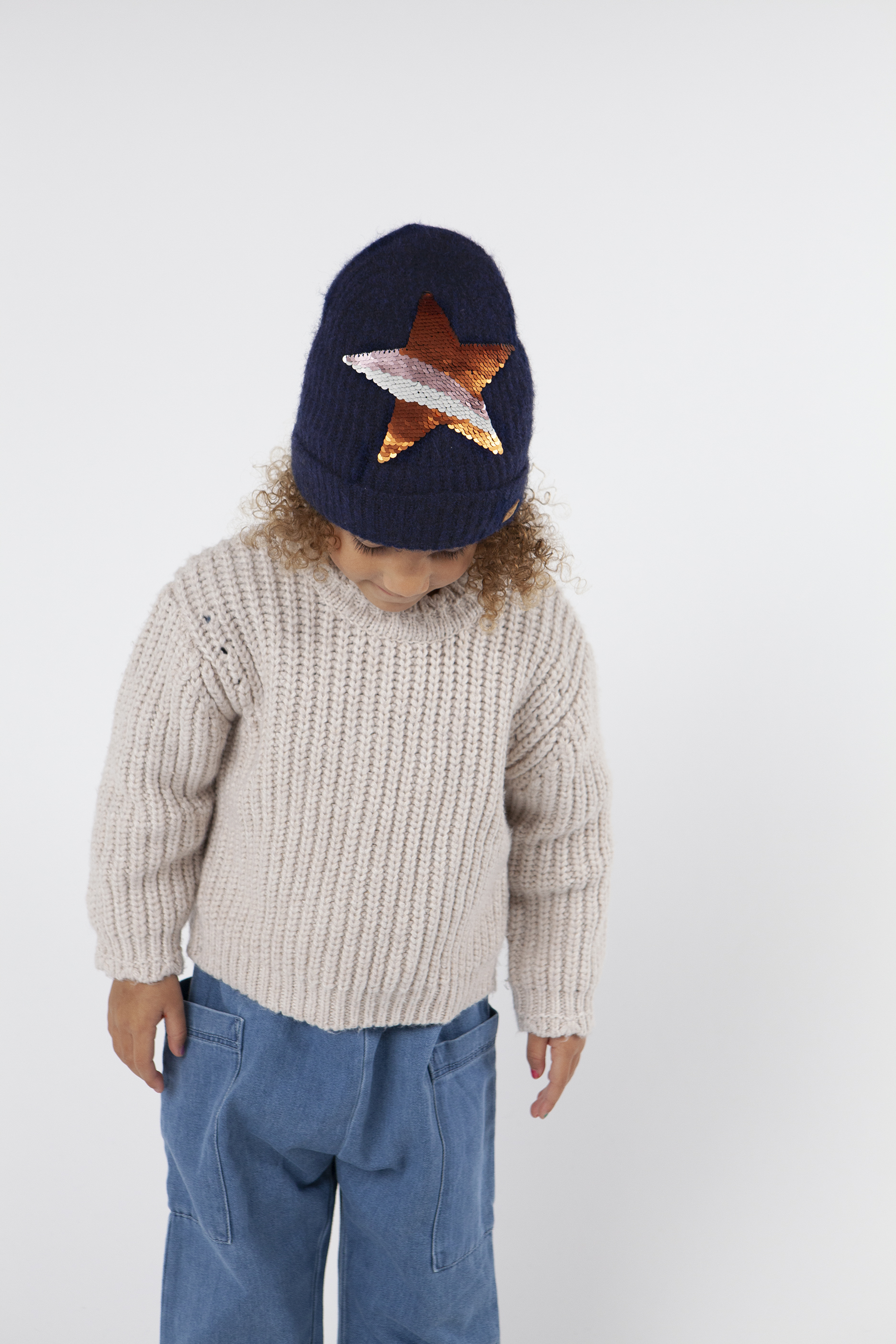 Barts Spaerkle Beanie mit Wendepailletten Stern auf Navy - SALE