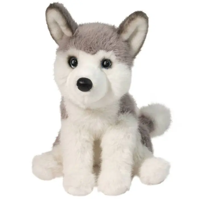 Douglas Toys Husky Flurrie Kuscheltier Hund 27 cm – Grau-Weißer Plüschhund
