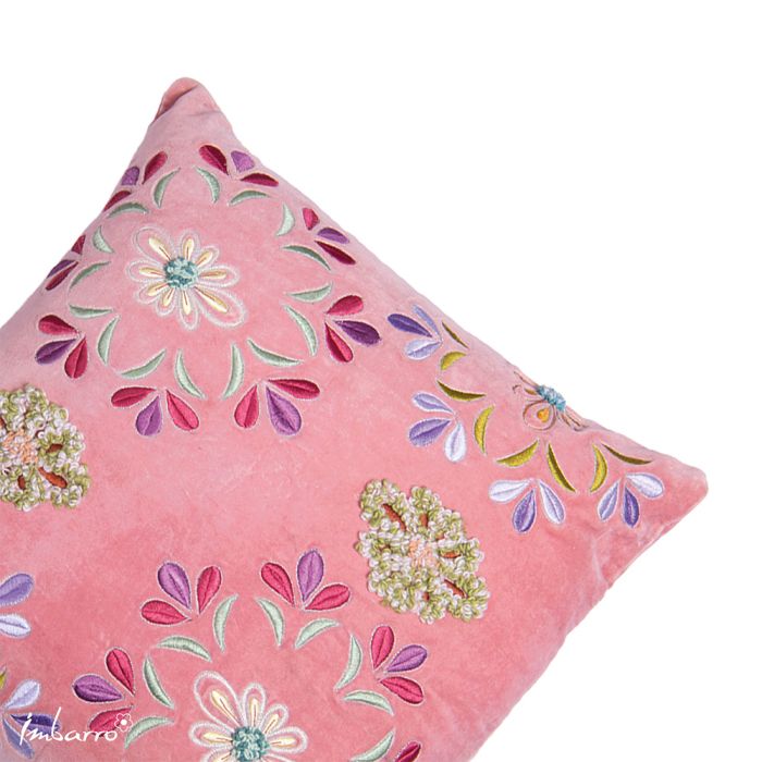 Imbarro Samt Kissen Sofia in Soft Rosa Imbarro Samt Kissen Sofia in Soft Rosa