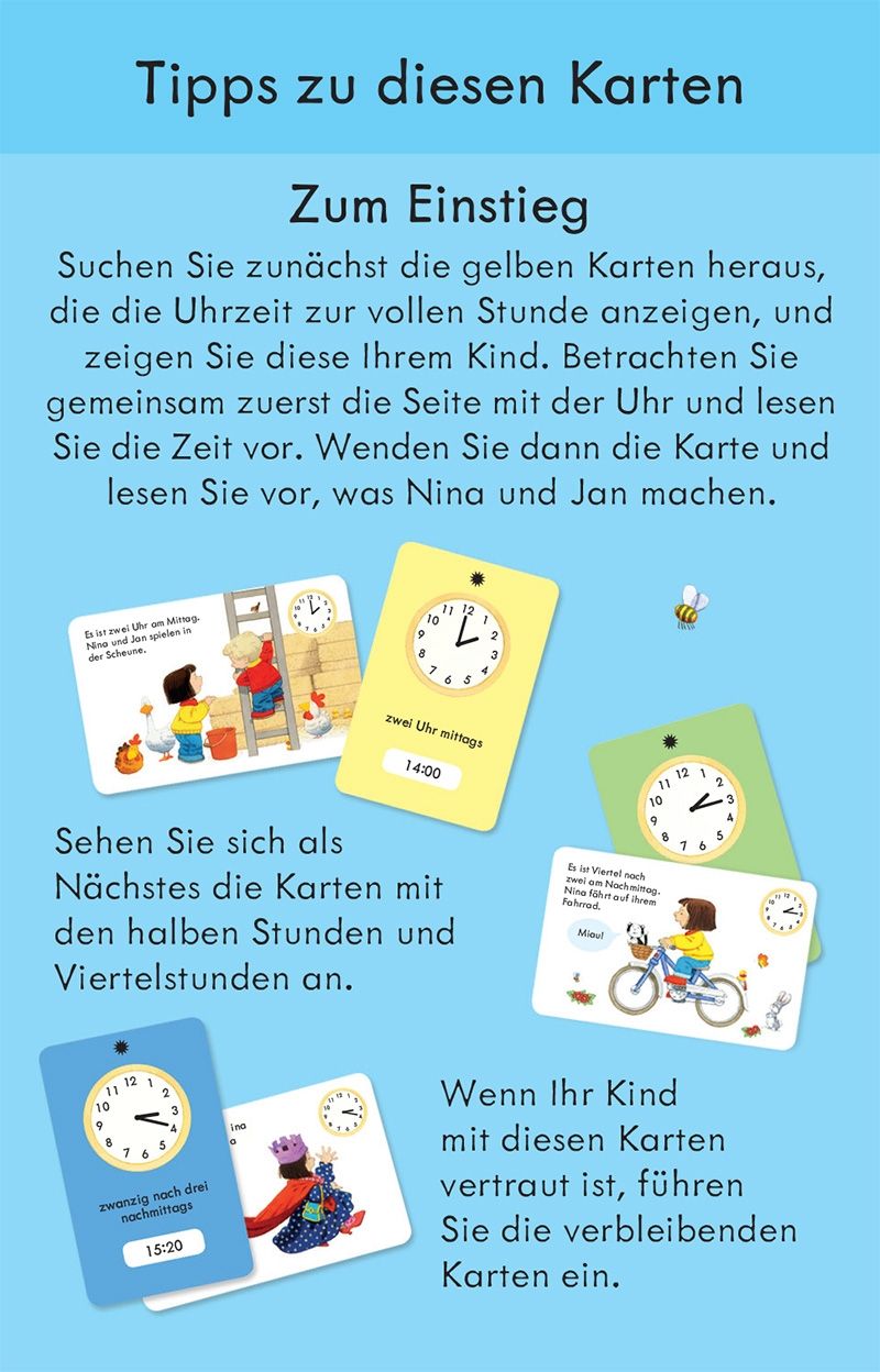 Usborne Meine Lernkarten – Die Uhr lesen