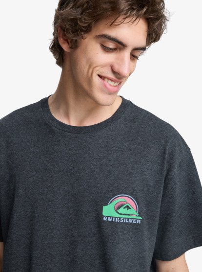Quiksilver Hellbender T-Shirt für Männer in Schwarz - Sunset Backprint