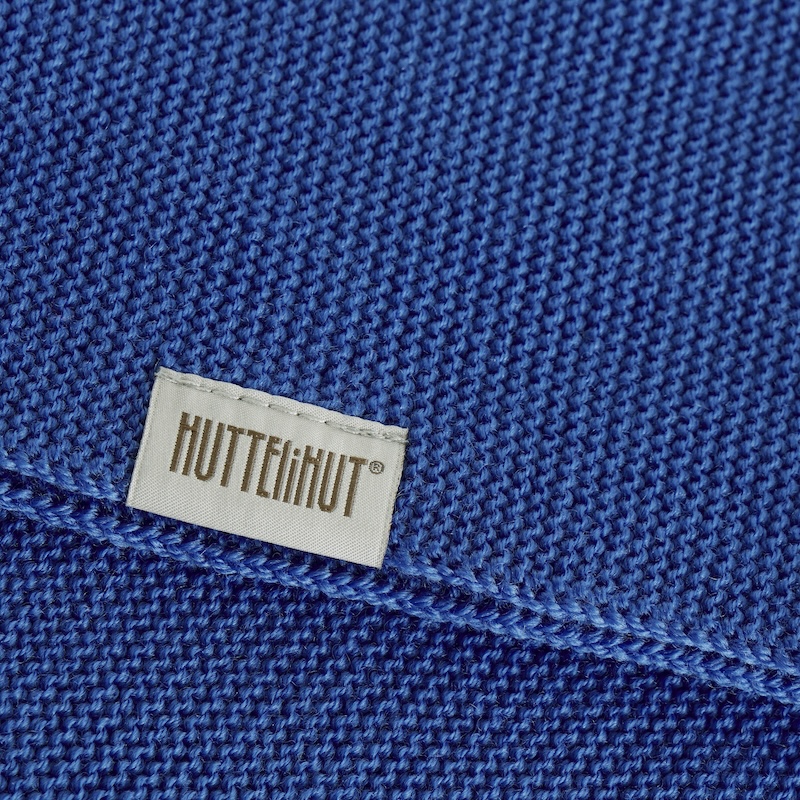 HUTTELiHUT Snood Merino Wolle Strick Loop Schal - Dazzling Blue - Blau