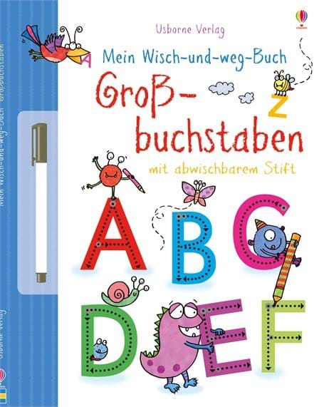 grossbuchtabenahaha Usborne Mein Wisch - und - weg - Buch - Großbuchstaben