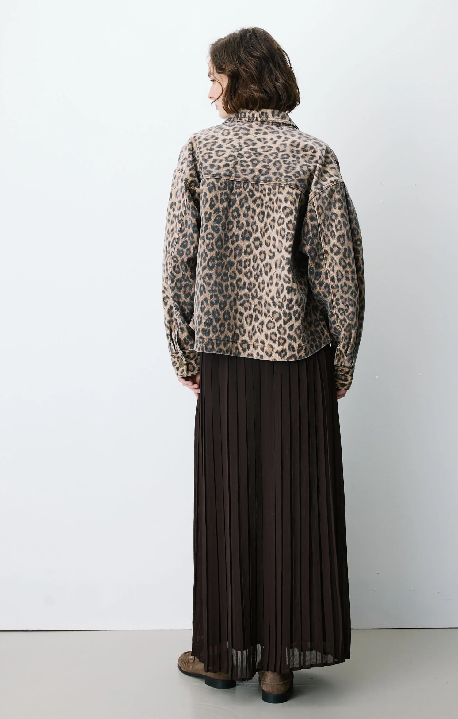 Grace & Mila Maxi Plissee Rock ANISSA in Schokobraun