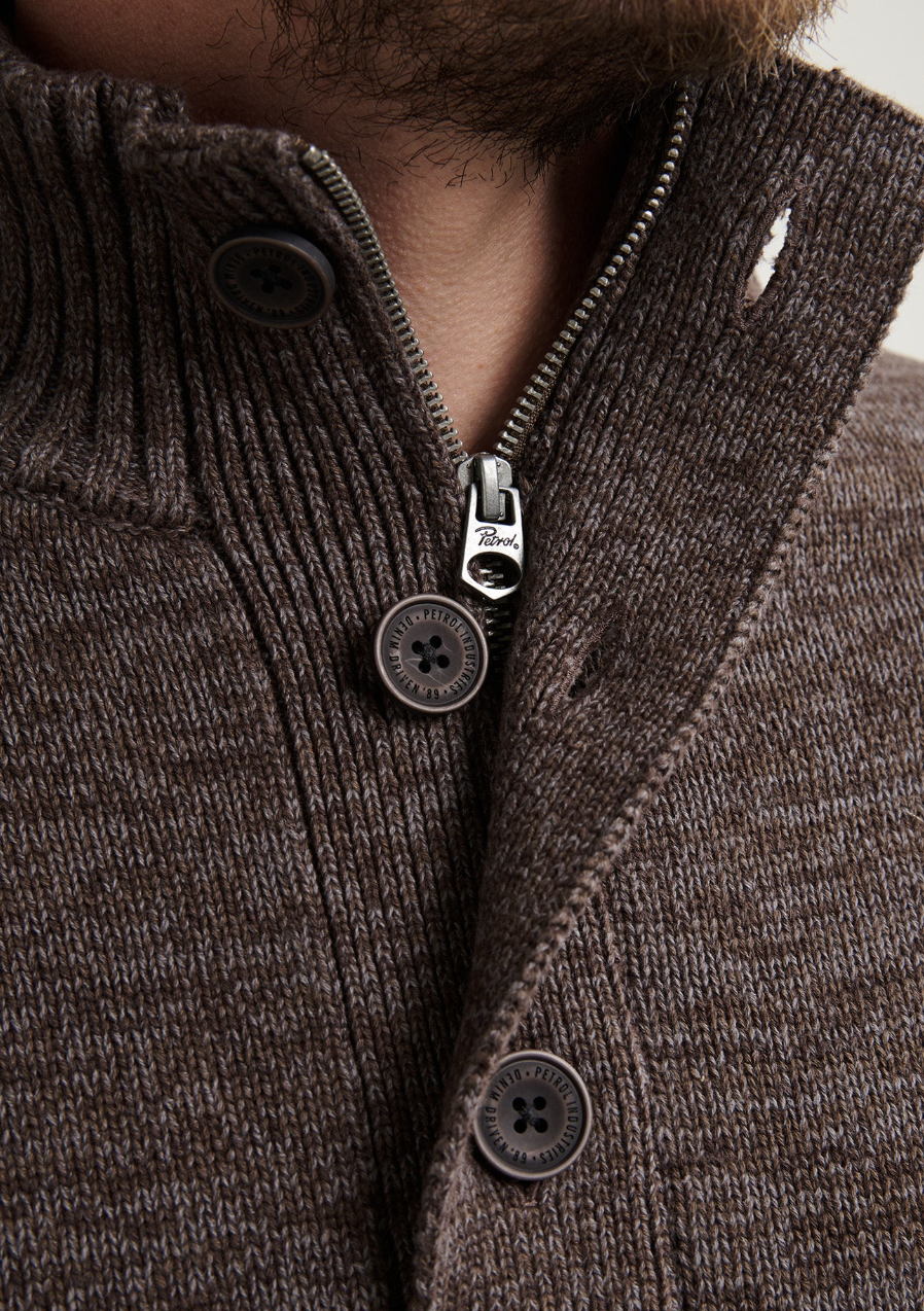 Petrol Industries Herren Strickpullover Logan in Braun Petrol Industries Herren Strickpullover Logan in Braun