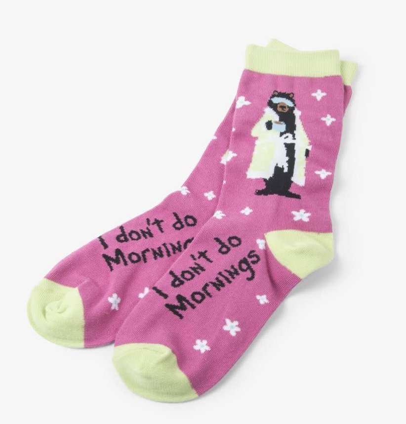 Little Blue House Damen Socken in Pink - I don't do mornings