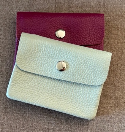 Soft Leder Geldbeutel in Mint Grün - Klein 