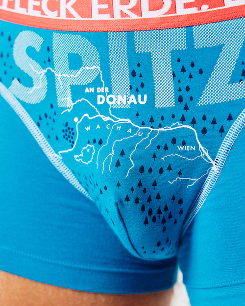 ESFE Alpine Bio-Wäsche Herren Boxer in Pfauenblau - SPITZ AN DER DONAU