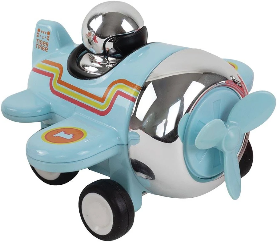 PRESTO RACERS Retro-Flugzeug mit manuellem Antrieb - Blau PRESTO RACERS Retro-Flugzeug mit manuellem Antrieb - Blau