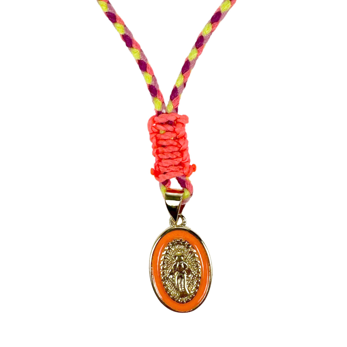 Mo Beads Halskette String mit Madonna Anhänger - Orange Mo Beads Halskette String mit Madonna Anhänger - Orange