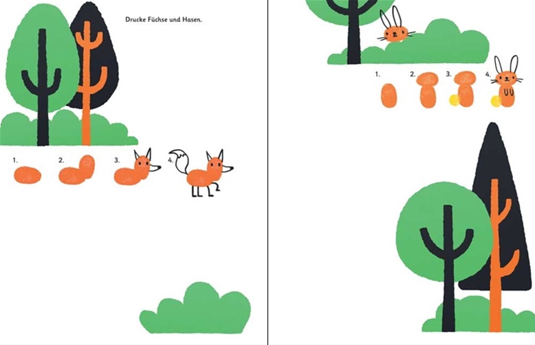Usborne Fingerstempeln Buch - vom Fingerabdruck bis zum Kunstwerk