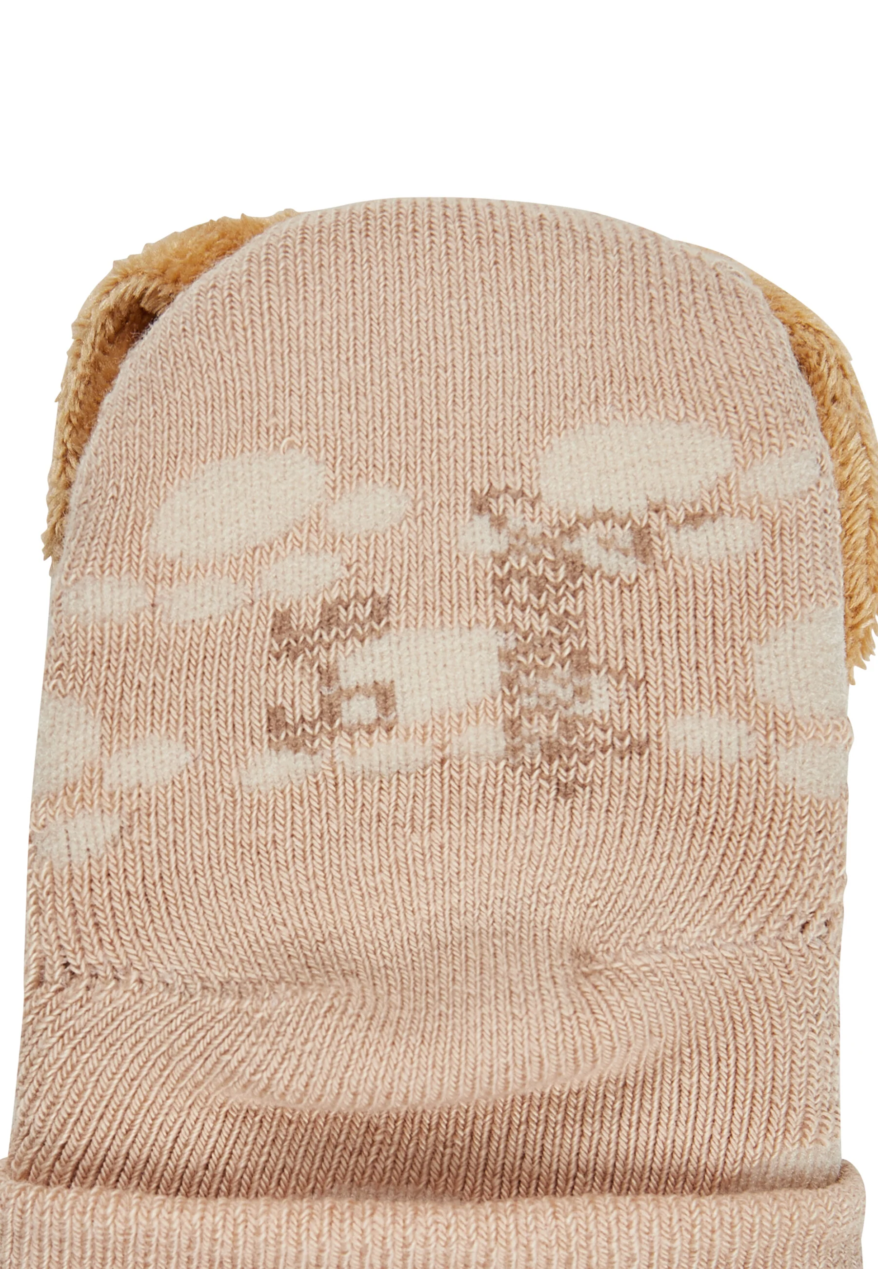 Sterntaler Baby Rasselsöckchen in Beige Braun - Hund