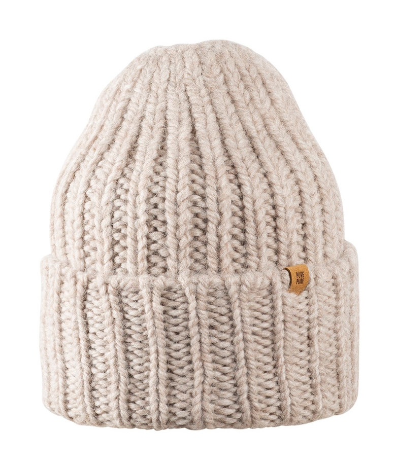 pure-pure-damen-ripp-muetze-alpaka-kaschmir PURE PURE Damen Beanie Merinowolle & Baby Alpaca - Kaschmir