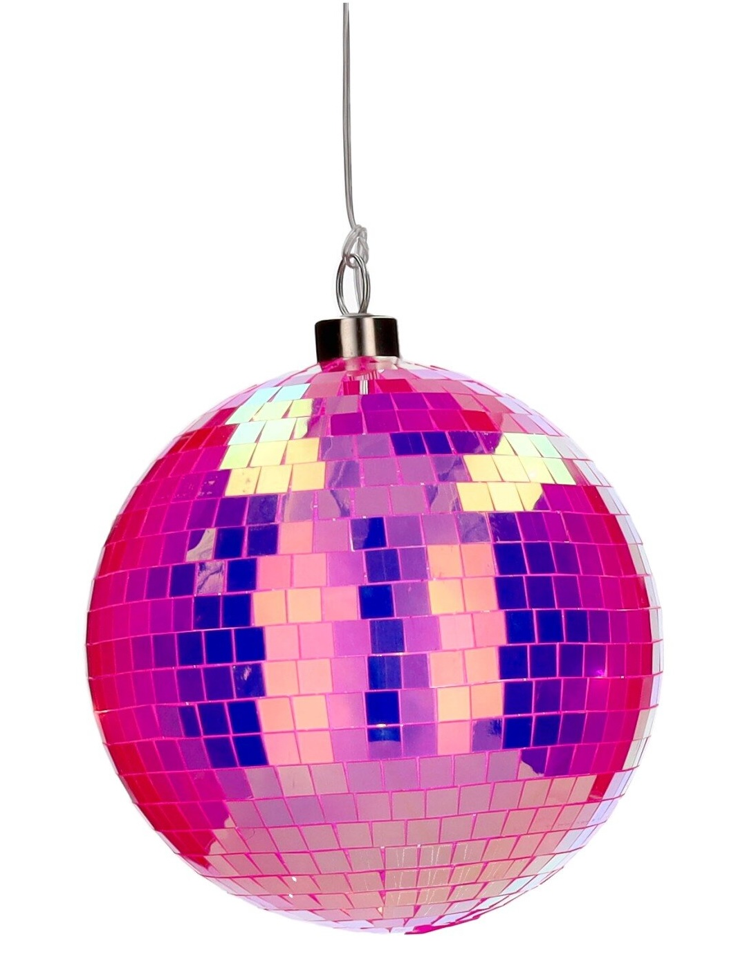 The Gift Company DISCO LED Kugel aus Glas in Neon Pink – 15 cm 