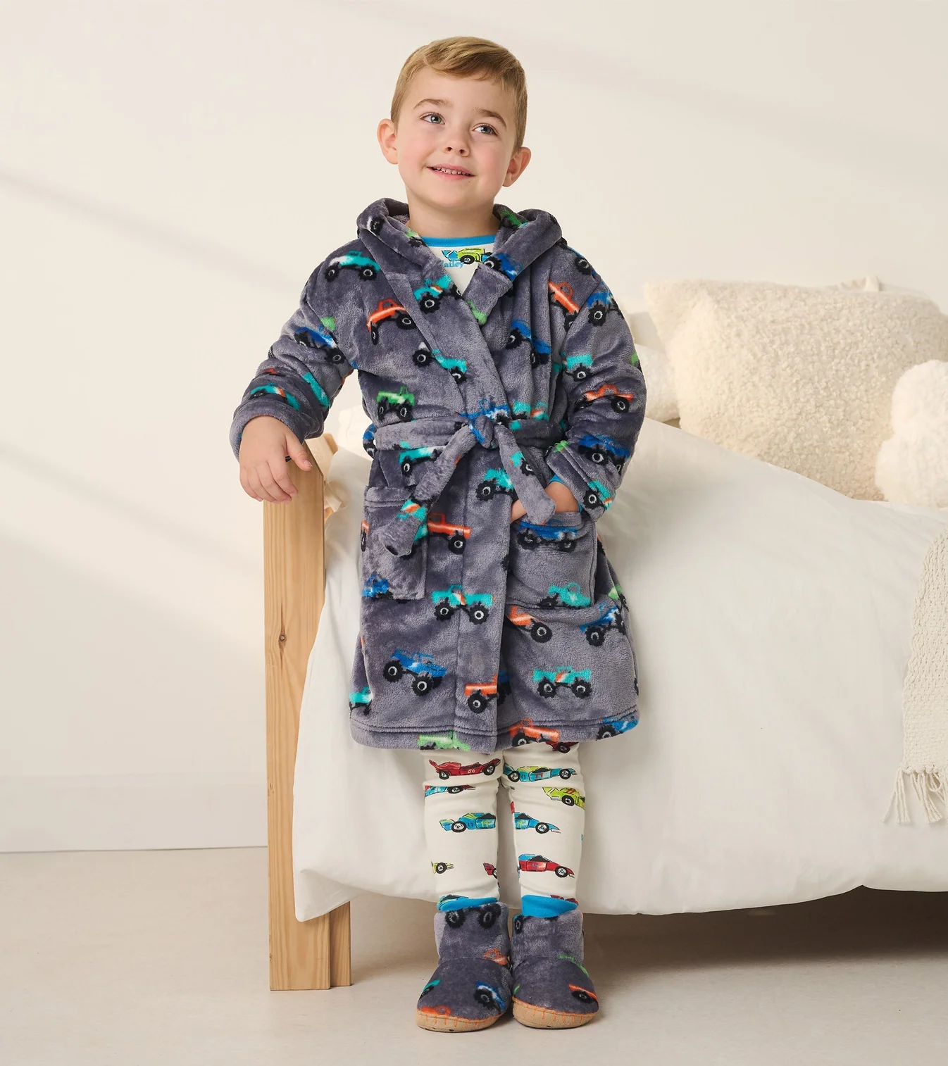 Hatley Bademantel Cozy & Fuzzy Multifarbe Monster Trucks Hatley Bademantel Cozy & Fuzzy Multifarbe Monster Trucks