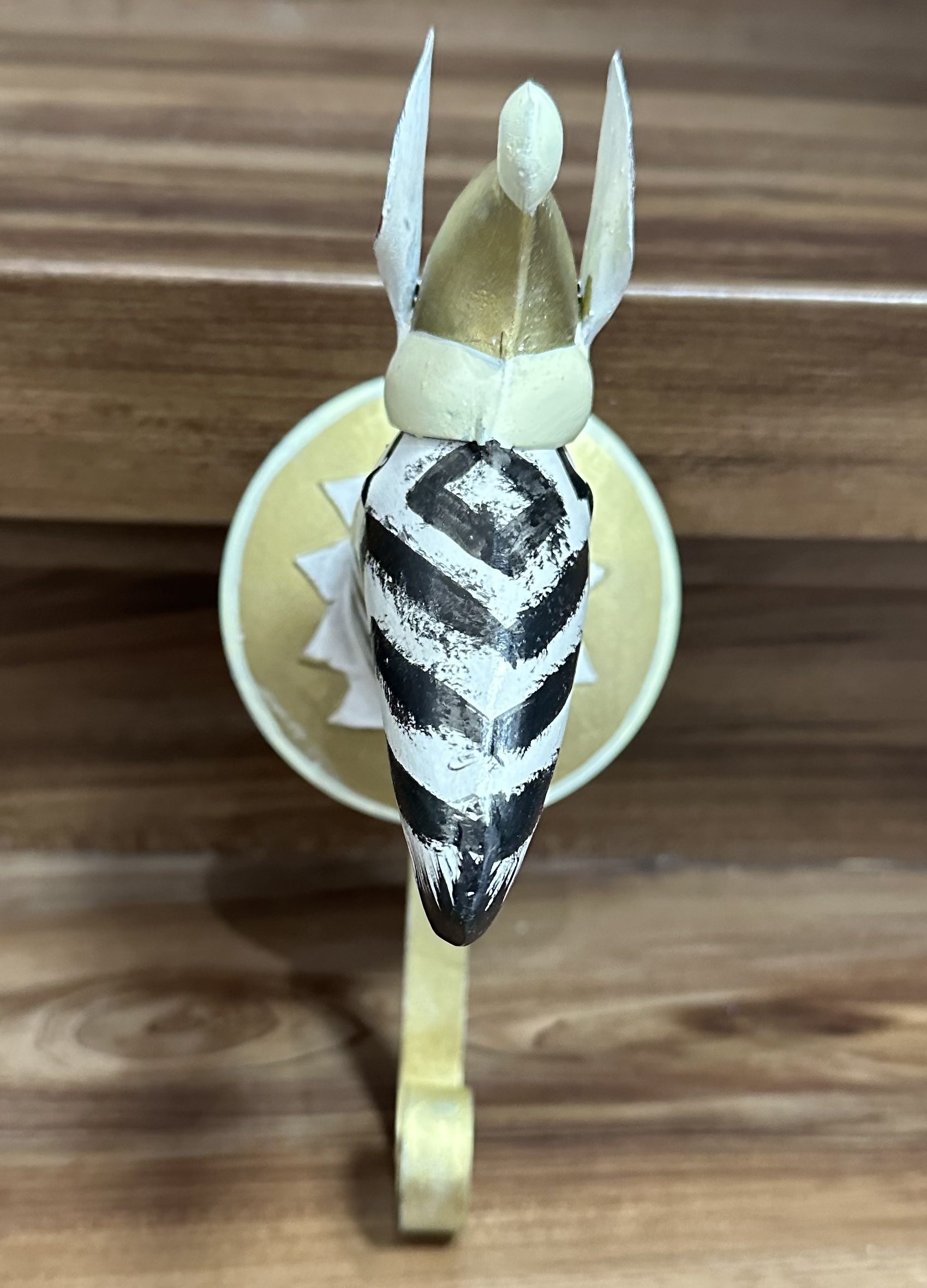 Pape Kunstgewerbe Wandhaken Weihnachtsedition - Zebra mit Weihnachtsmütze
